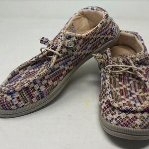 Rocket Dog Mellow Moccasin Flats Women's Shoes Size 9.5 Beige Multicolor